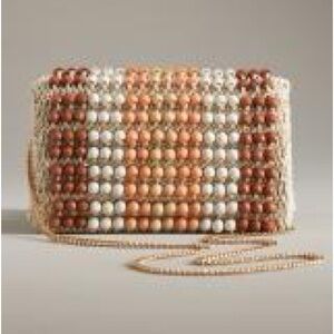 Anthropologie beaded foldover clutch crossbody
